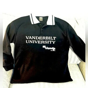 vanderbilt university long sleeve polo shirt size medium nashville tn GUC Unisex
